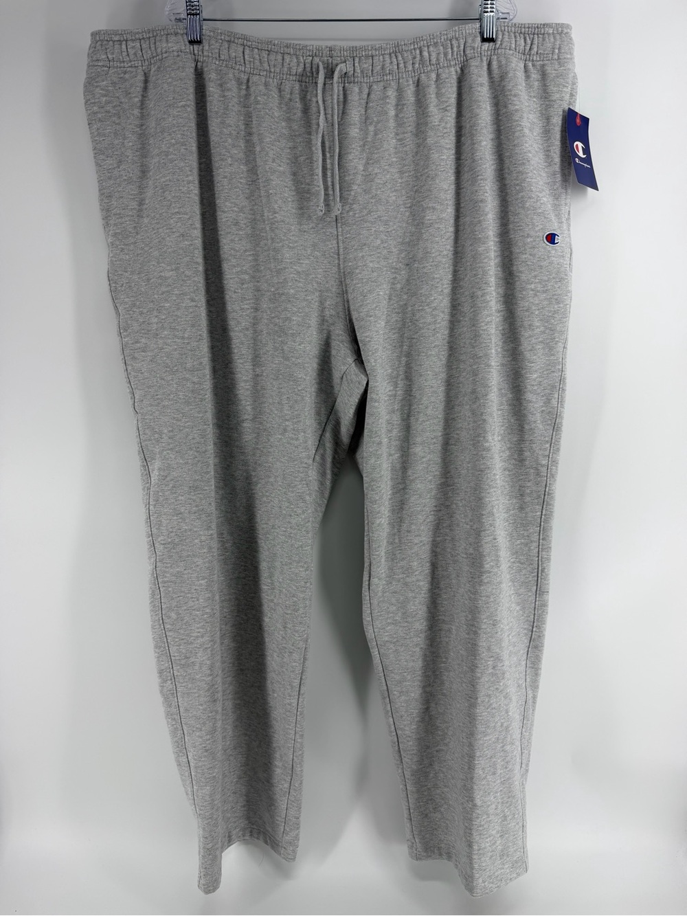 NWT Champion Powerblend Open Bottom Sweatpants in Light Gray Heather, Men's 4XL